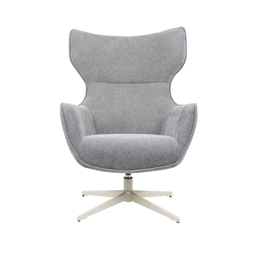 Modern grijze design lounge fauteuil met hoge rug voor comfortabel relaxen, verkrijgbaar bij Mokana Meubelen.