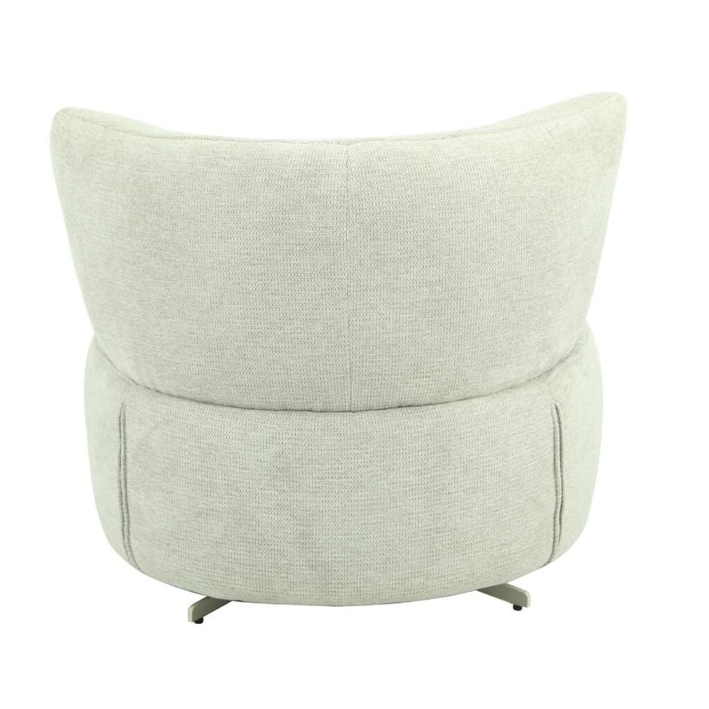 Comfortabele, moderne Kuip lounge fauteuil met zachte, lichtgekleurde bekleding en draaifunctie, perfect voor stijlvolle woonruimtes en lounge hoeken.