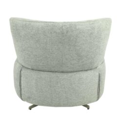 Lichtgrijze modern fauteuil met comfortabele bekleding en elegant ontwerp, ideaal voor stijlvolle woonkamers en interieurdecoratie.