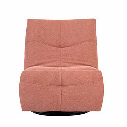 Hoekfauteuil van Mokana Meubelen in zachtroze stof, modern design voor comfortabele zithoek.