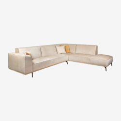 Moderne hoekbank Sofia van PMP Furniture in de woonwinkel van Mokana Meubelen in Enschede