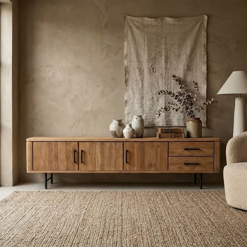 TV Meubel Somo Teakhout naturel 230cm