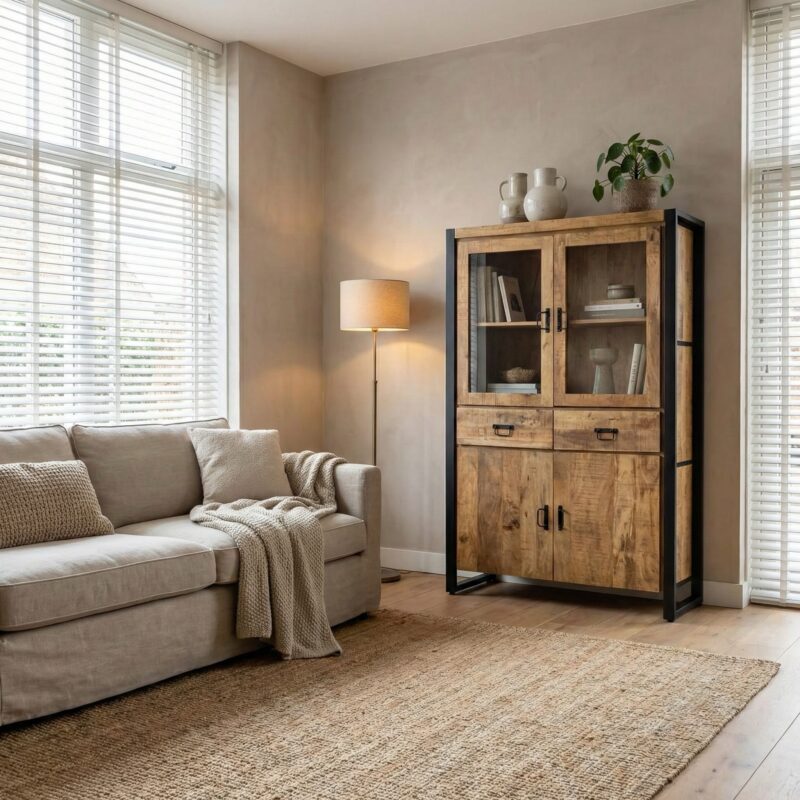 Vitrinekast Britt mangohout