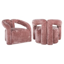Lounge stoel Dana rose chenille
