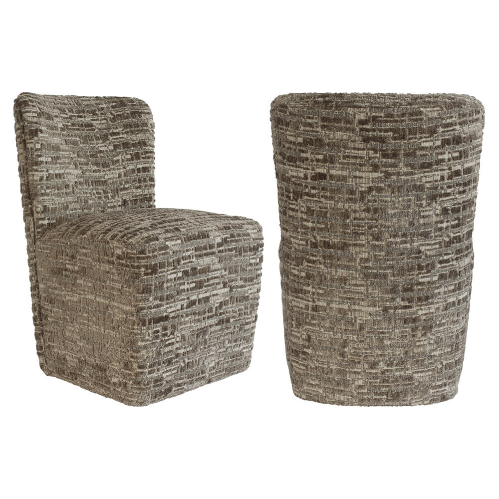 Stoel Lorain met wieltjes greige dalia (Dalia 45 Greige)