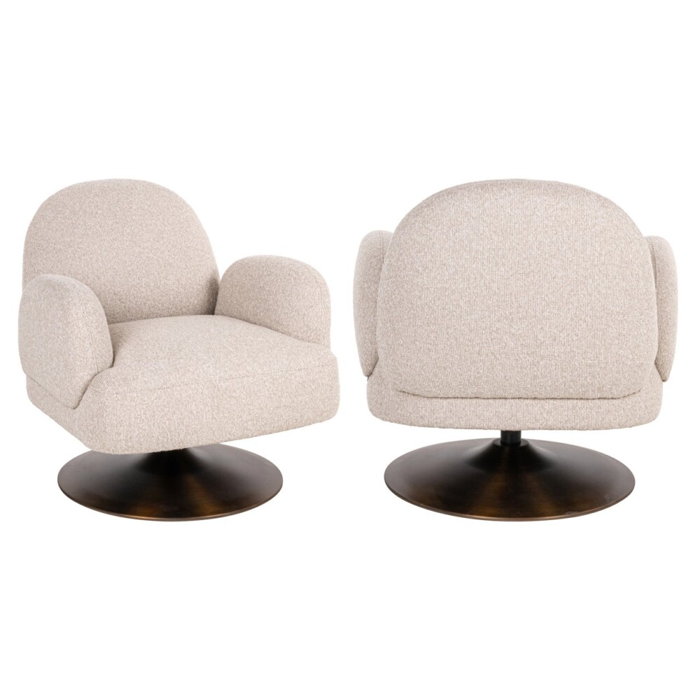 Lounge stoel Kagney biscotti swivel