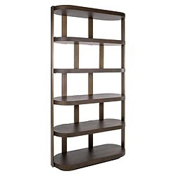 Rustieke houten boekenplank met meerdere shelves, ideaal voor woonkamer of kantoor, vintage design en warme uitstraling, hoogwaardige materiaalafwerking, Mokana meubelen.