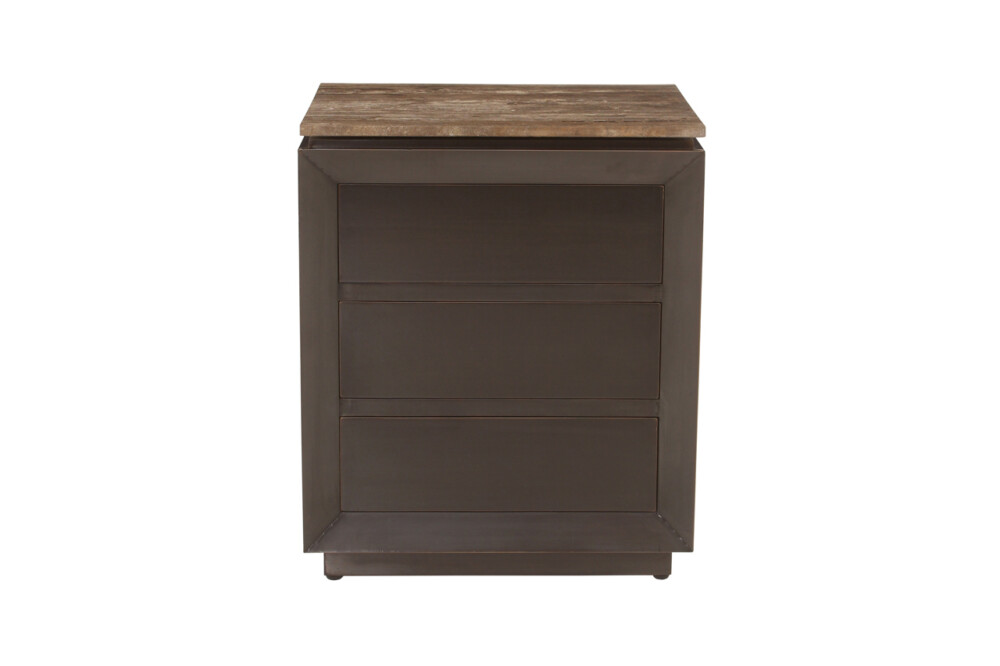 Nachtkastje Russo brown 3-drawers
