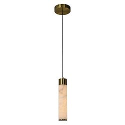 Elegant hanglamp met marmeren afwerking en gouden details, perfect voor moderne interieurdesigns.