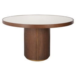 Eettafel Willox brown 130Ø including glass