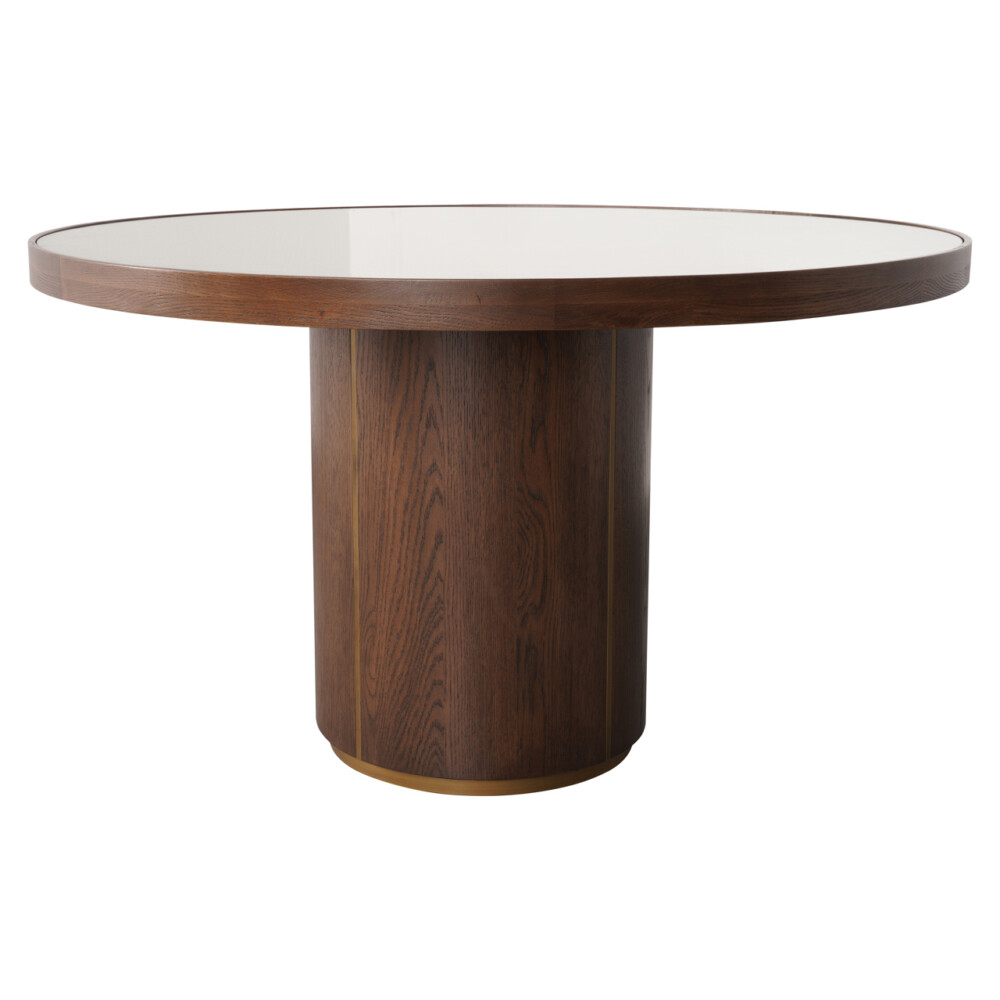 Eettafel Willox brown 130Ø including glass