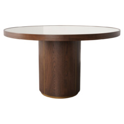 Eettafel Willox brown 130Ø including glass