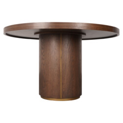 Eettafel Willox brown 130Ø including glass