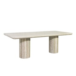 Eettafel Nebula grey 225 faux travertine