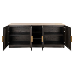 Dressoir Claremont brown  4-doors 2-shelves
