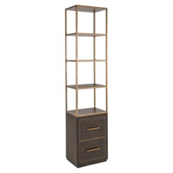 Wandkast Carter brown small 2-drawers