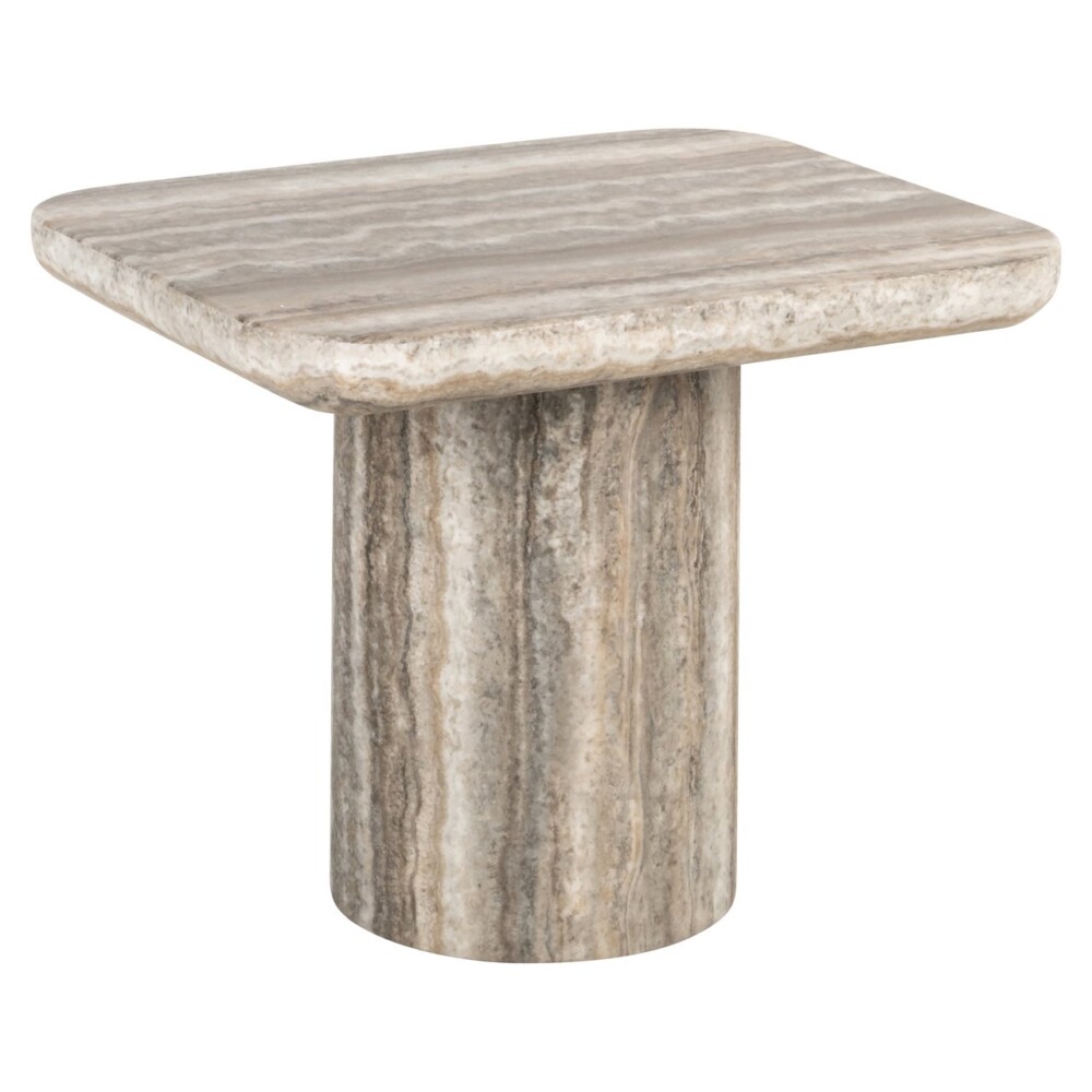 Bijzettafel Denizly grey faux travertine