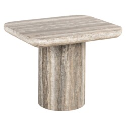 Bijzettafel Denizly grey faux travertine
