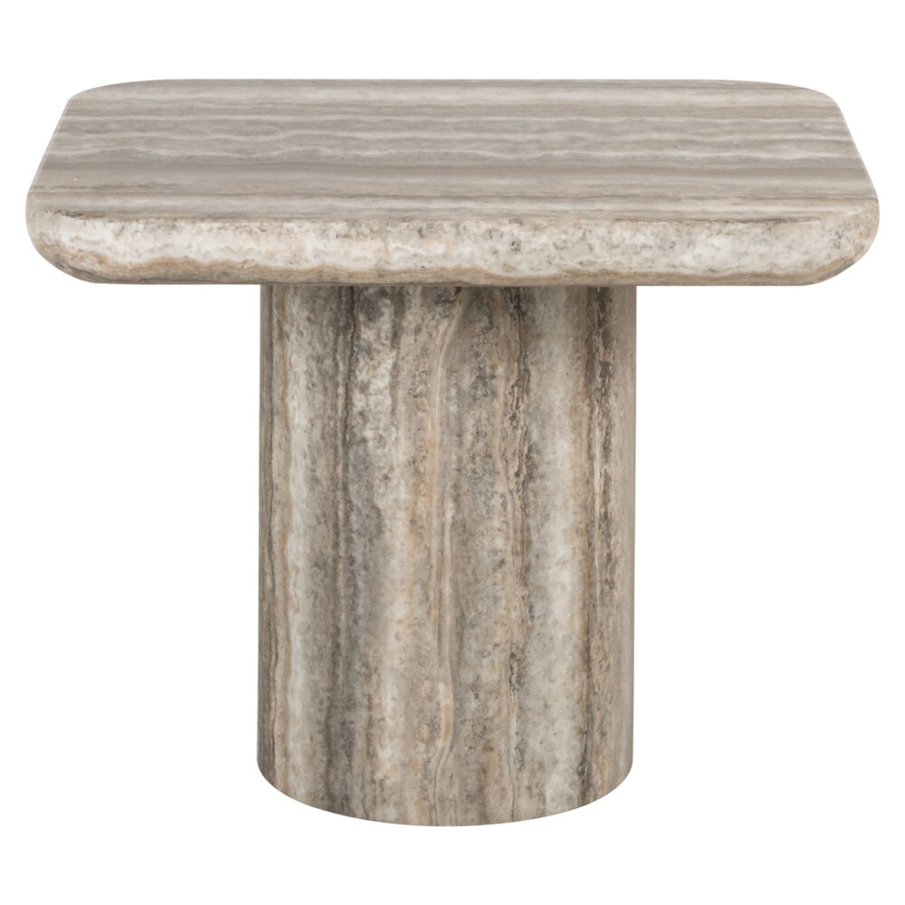 Bijzettafel Denizly grey faux travertine