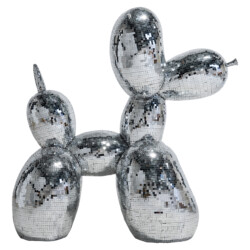 Decoratief object Dog silver large