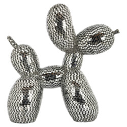 Decoratief object Dog silver small