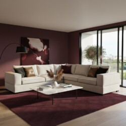 Hoekbank Victoria in adore stof royale leefbank