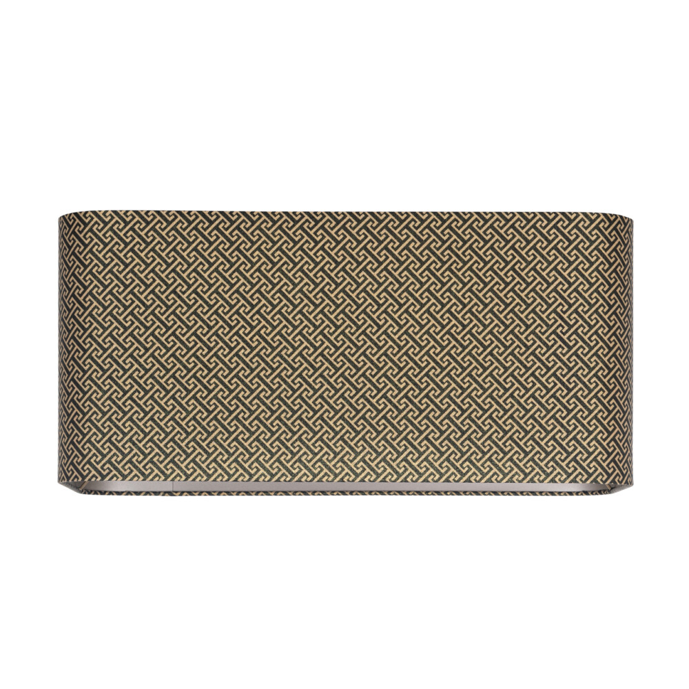 Elegant design bankkussen met geometrisch patroon in zwart en beige, geschikt voor moderne interieurstijlen.