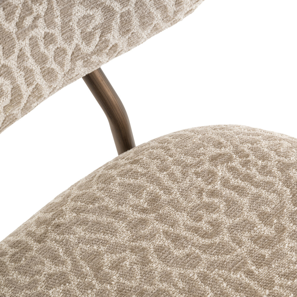 Counterstoel Xenia beige leopard fire retardant (Set of 2)