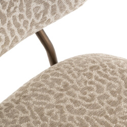 Counterstoel Xenia beige leopard fire retardant (Set of 2)