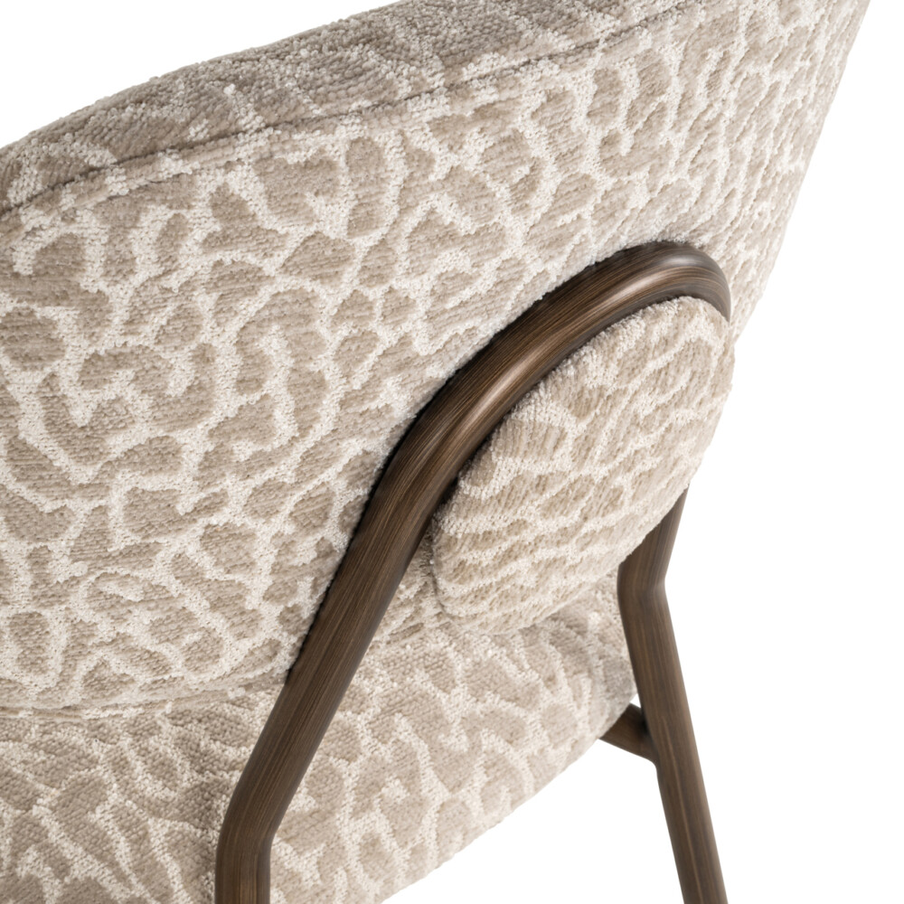 Counterstoel Xenia beige leopard fire retardant (Set of 2)