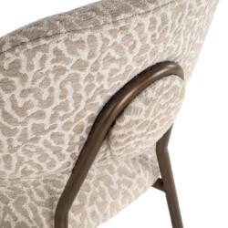Counterstoel Xenia beige leopard fire retardant (Set of 2)