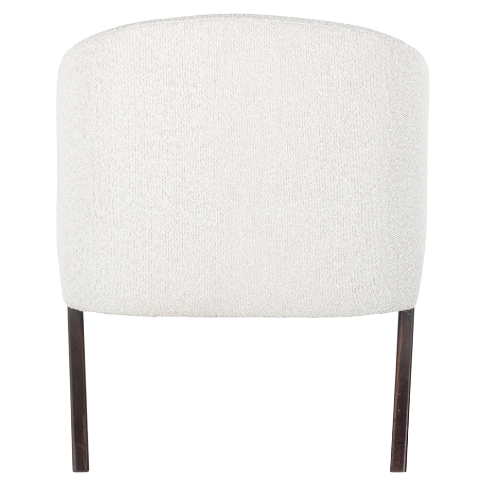 Lounge stoel Mia white bouclé