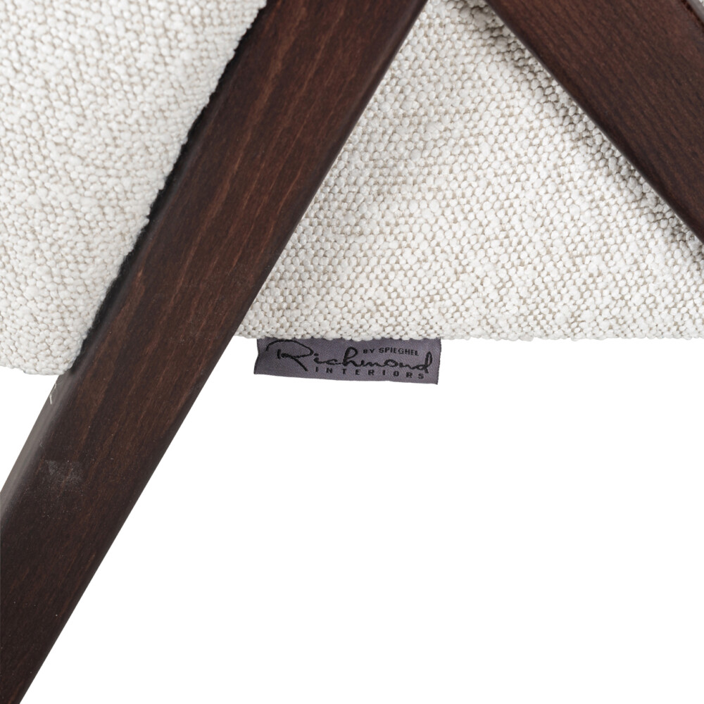 Lounge stoel Mia white bouclé