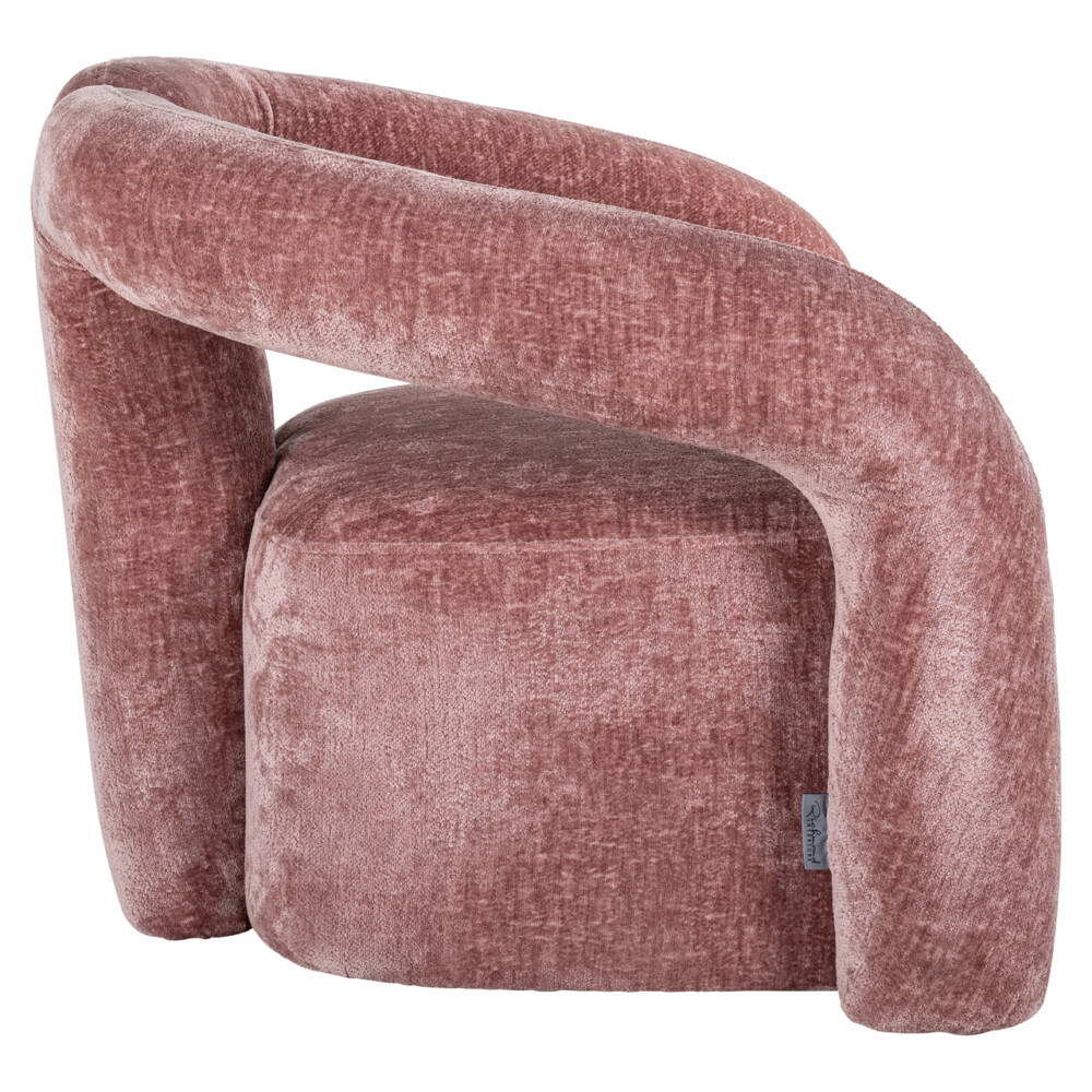 Lounge stoel Dana rose chenille