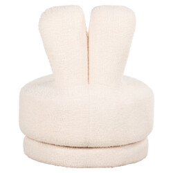 Lounge stoel Bunny teddy white swivel kids
