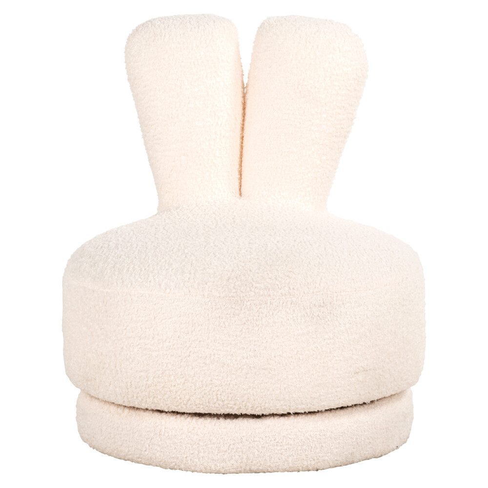 Lounge stoel Bunny teddy white swivel kids