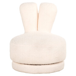 Lounge stoel Bunny teddy white swivel kids