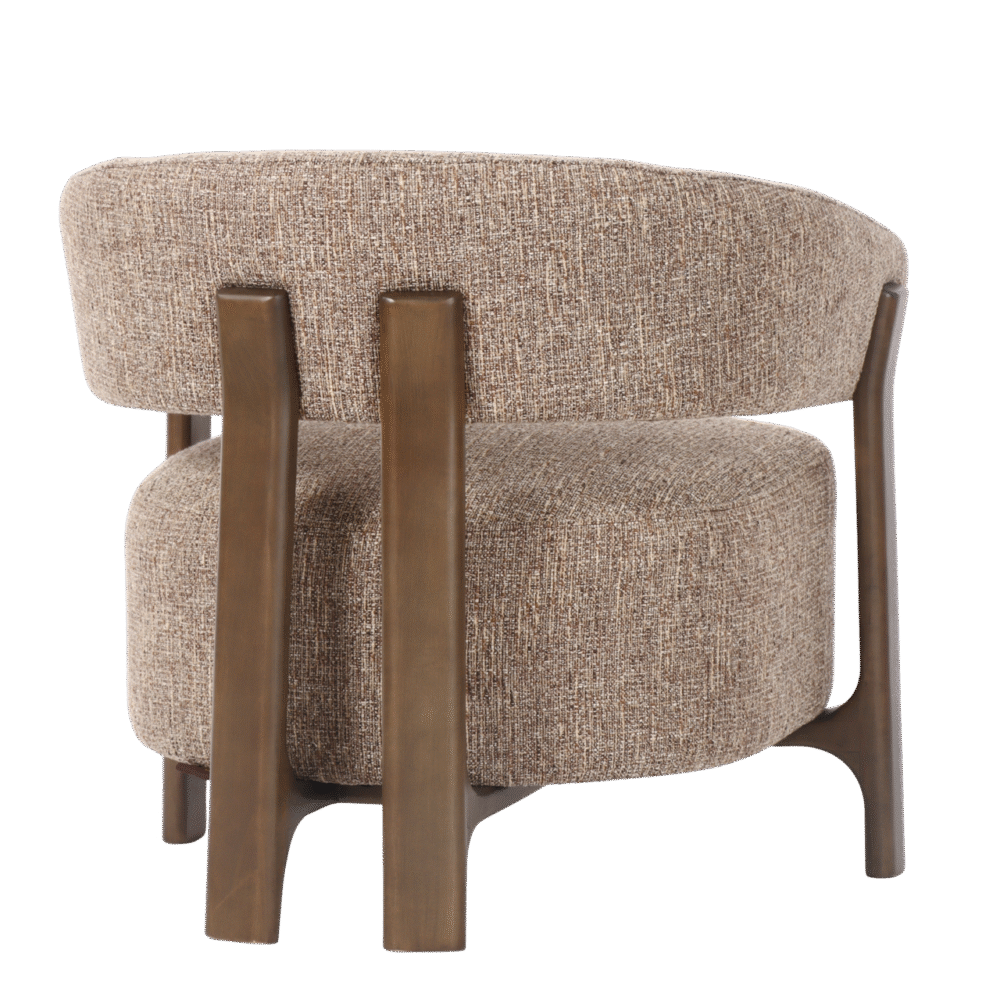 Lounge stoel Dalara brown tweed