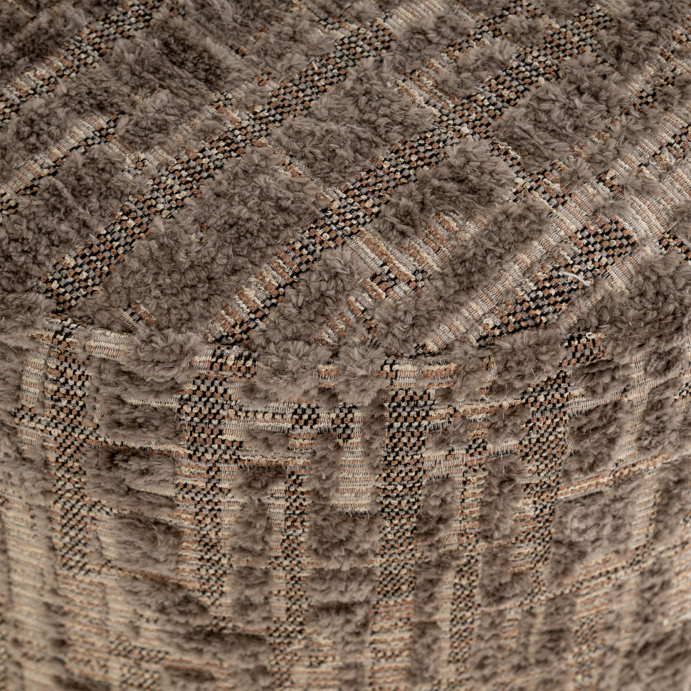 Poef & Voetenbank Lexie greige 45Ø