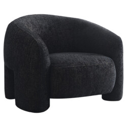 Lounge stoel Milania lovely black