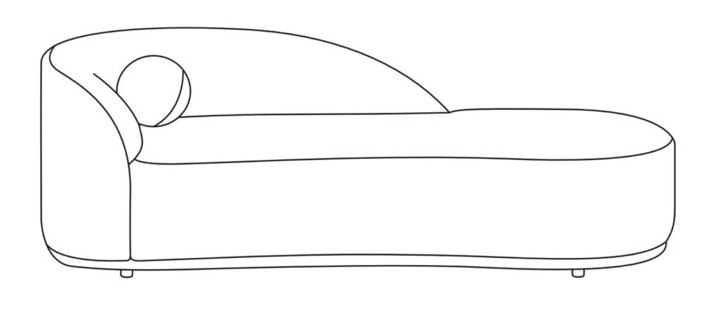 Bank Emma cream fancy chaise longue