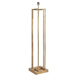 Strakke gouden vloerlamp met moderne minimalistische frame, gemaakt van metaal, perfect voor woonkamer of slaapkamer. Elegante verlichting en tijdloos design, maatwerk mogelijk.