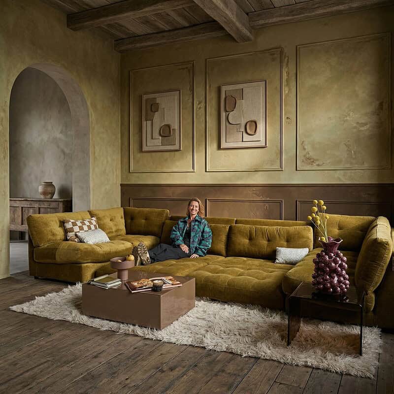 Lounge-Sofa „Boogie“ mit Liegefläche von Eva vd Ven