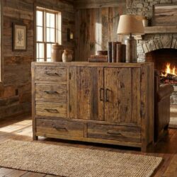 Brent Dressoir 120cm | Oud hout