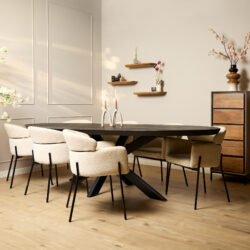 Eettafel Brandy Black | 300 cm | Ovaal