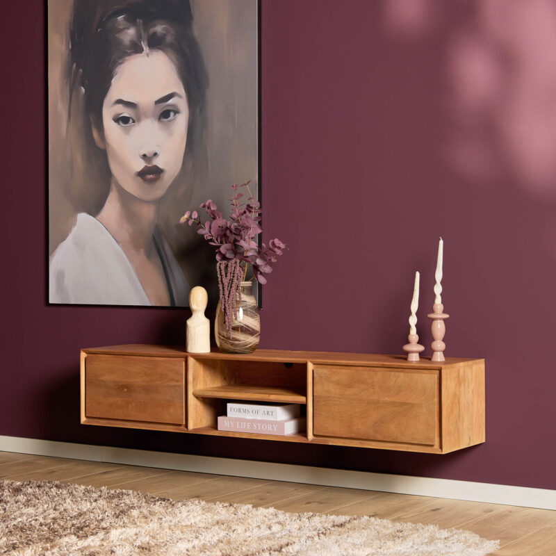 Zwevend tv meubel Ambiance Naturel | 160 cm