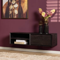 Zwevend tv meubel Ambiance Black | 120 cm