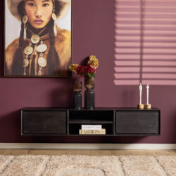 Zwevend tv meubel Ambiance Black | 160 cm