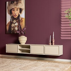 Elegante wandkast met moderne ontwerpen, op maat gemaakt van hoogwaardige materialen voor een stijlvolle woonkamer.