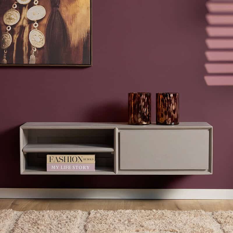 1. Moderne muurmeubels van Mokana Meubelen in witte afwerking,Perfect voor stijlvolle opbergoplossingen, inrichting woonkamer of slaapkamer.